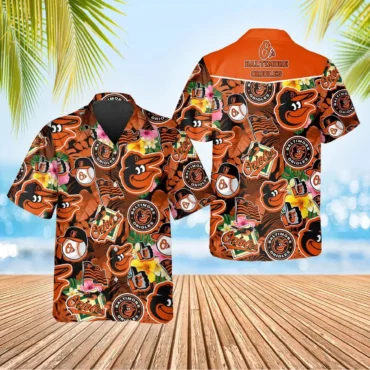 Baltimore Orioles Tropical Celebration Hawaiian Shirt