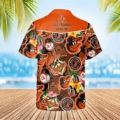 Baltimore Orioles Tropical Celebration Hawaiian Shirt Back - TeeAloha