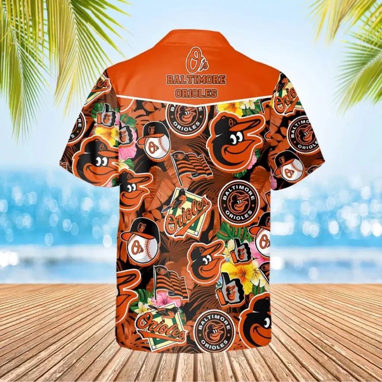 Baltimore Orioles Tropical Celebration Hawaiian Shirt