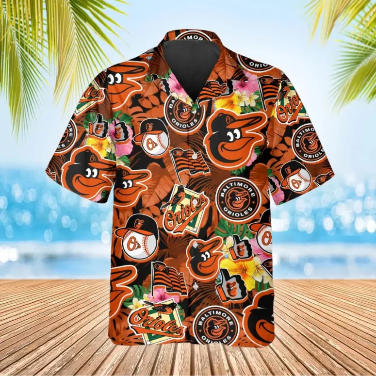 Baltimore Orioles Tropical Celebration Hawaiian Shirt