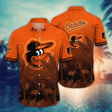 Baltimore Orioles Tropical Flamingo Hawaiian Shirt