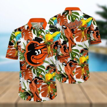 Baltimore Orioles Tropical Parrot Hawaiian Shirt