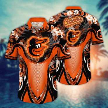 Baltimore Orioles Tropical Surge Hawaiian Shirt