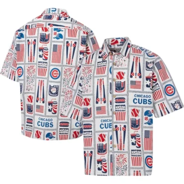 Chicago Cubs All-American Celebration Hawaiian Shirt