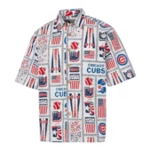 Chicago Cubs All American Celebration Hawaiian Shirt Front - TeeAloha