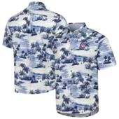 Chicago Cubs Blue Tropics Paradise Hawaiian Shirt - TeeAloha