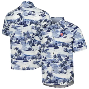 Chicago Cubs Blue Tropics Paradise Hawaiian Shirt