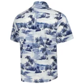 Chicago Cubs Blue Tropics Paradise Hawaiian Shirt Back - TeeAloha