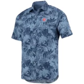 Chicago Cubs Coastal Jungle Hawaiian Shirt Front - TeeAloha