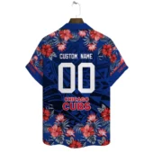 Chicago Cubs Custom Island Pride Floral Hawaiian Shirt Back - TeeAloha