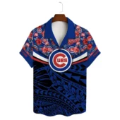 Chicago Cubs Custom Island Pride Floral Hawaiian Shirt Front - TeeAloha