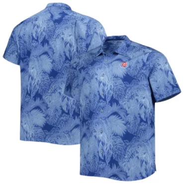 Chicago Cubs Faded Palms Hawaiian Shirt