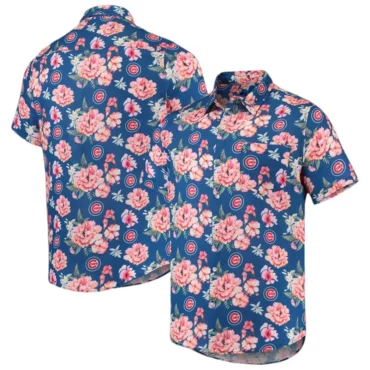 Chicago Cubs Floral Fiesta Hawaiian Shirt