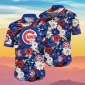 Chicago Cubs Floral Paradise Hawaiian Shirt - TeeAloha