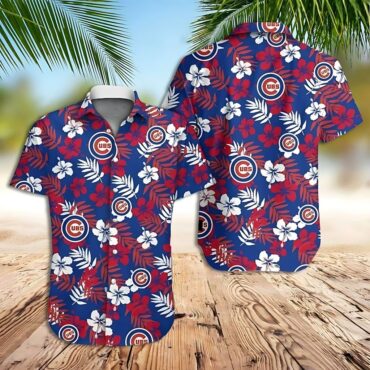 Chicago Cubs Floral Tropics Hawaiian Shirt