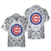 Chicago Cubs Monochrome Tropical Hawaiian Shirt - TeeAloha