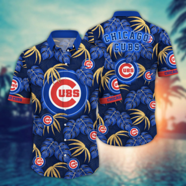 Chicago Cubs Monstera Leaf Hawaiian Shirt