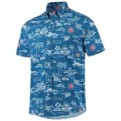 Chicago Cubs Ocean Breeze Hawaiian Shirt Front - TeeAloha