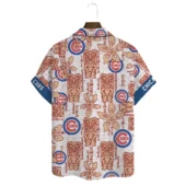 Chicago Cubs Retro Tiki Hawaiian Shirt Back - TeeAloha