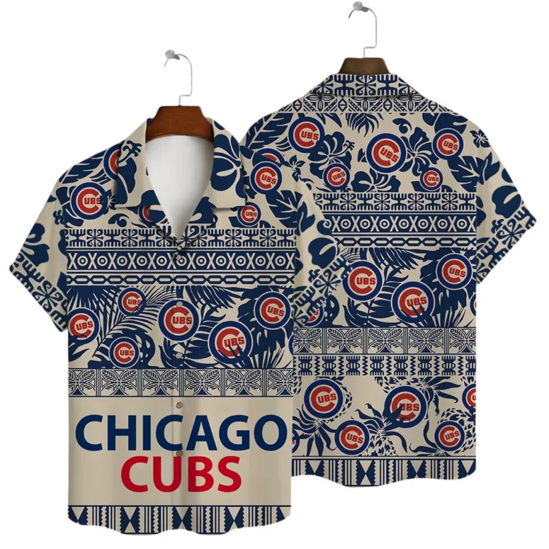 Chicago Cubs Tribal Pattern Hawaiian Shirt