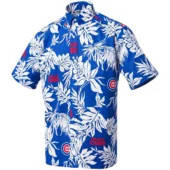 Chicago Cubs Tropical Breeze Hawaiian Shirt Front - TeeAloha