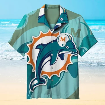 Classic Miami Dolphins Emblem Hawaiian Shirt