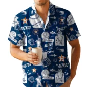 Houston Astros Baseball Classic Hawaiian Shirt Mockup Front - TeeAloha