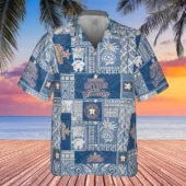 Houston Astros Blue Tropics Hawaiian Shirt Front - TeeAloha