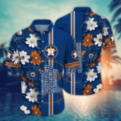 Houston Astros Bold Blossom Hawaiian Shirt