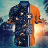 Houston Astros Bold Blossom Pool Days Hawaiian Shirt Front - TeeAloha