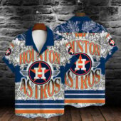 Houston Astros Bold Floral Hawaiian Shirt - TeeAloha