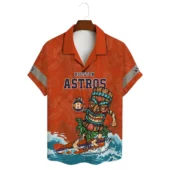 Houston Astros Celestial Wave Hawaiian Shirt Front - TeeAloha