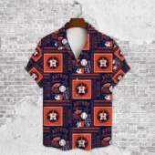 Houston Astros Classic Block Hawaiian Shirt Front - TeeAloha