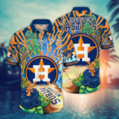 Houston Astros Coral Reef Hawaiian Shirt