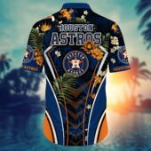 Houston Astros Custom Floral Vibes Hawaiian Shirts Back - TeeAloha