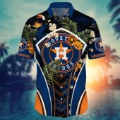 Houston Astros Custom Floral Vibes Hawaiian Shirts Front - TeeAloha