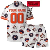 Houston Astros Custom Game Day Hawaiian Shirt Back With Short - TeeAloha