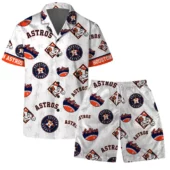 Houston Astros Custom Game Day Hawaiian Shirt Front With Short - TeeAloha