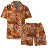 Houston Astros Desert Heat Hawaiian Shirt Front With Short - TeeAloha