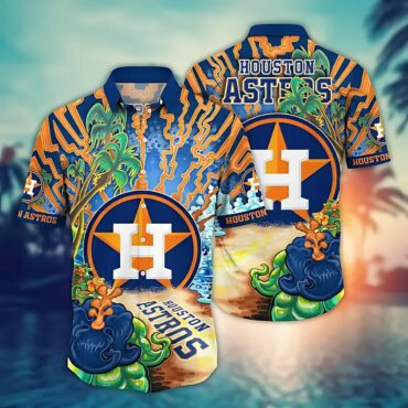 Houston Astros Electric Sunset Hawaiian Shirt