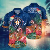 Houston Astros Flamingo Paradise Hawaiian Shirt - TeeAloha