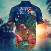 Houston Astros Flamingo Paradise Hawaiian Shirt Back - TeeAloha