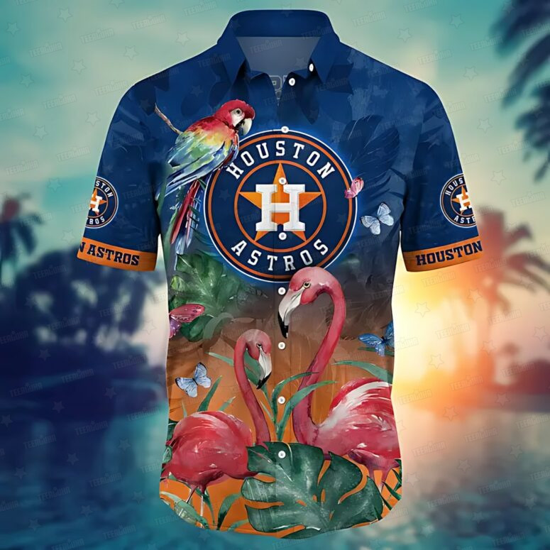 Houston Astros Flamingo Paradise Hawaiian Shirt