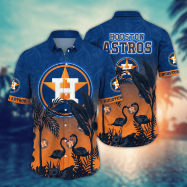 Houston Astros Flamingo Sunset Hawaiian Shirt