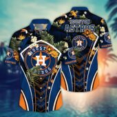 Houston Astros Floral Chevron Hawaiian Shirt - TeeAloha