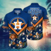 Houston Astros Floral Elegance Hawaiian Shirt - TeeAloha