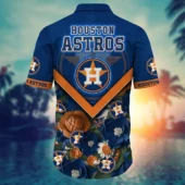 Houston Astros Floral Elegance Hawaiian Shirt Back - TeeAloha