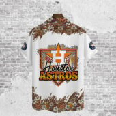 Houston Astros Floral Field Hawaiian Shirt Back - TeeAloha