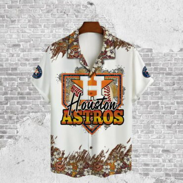 Houston Astros Floral Field Hawaiian Shirt