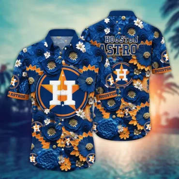 Houston Astros Floral Majesty Hawaiian Shirt